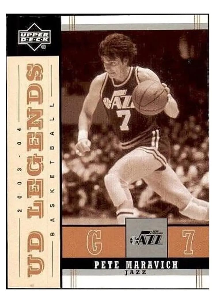 2003 Upper Deck Legends Throwback Pete Maravich #86 card