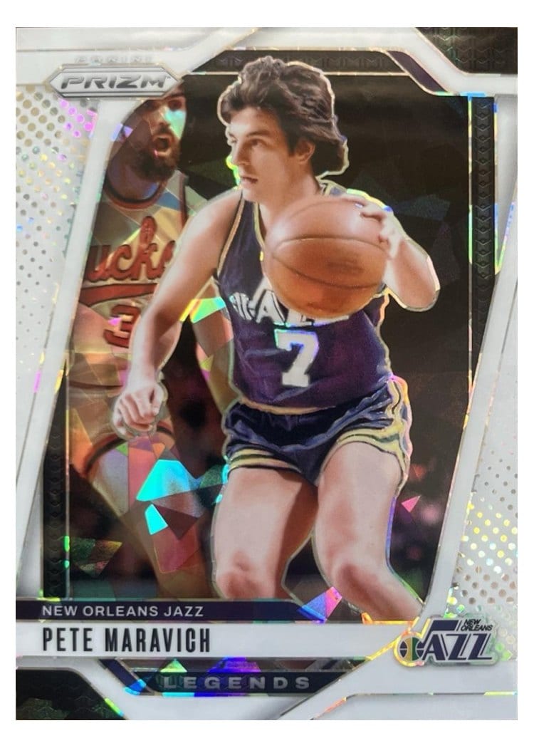 2024-25 Panini Prizm Base Set Pete Maravich White Ice #278 card