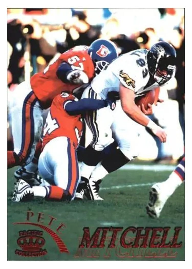 1996 Pacific Gridiron Pete Mitchell Red #58 card