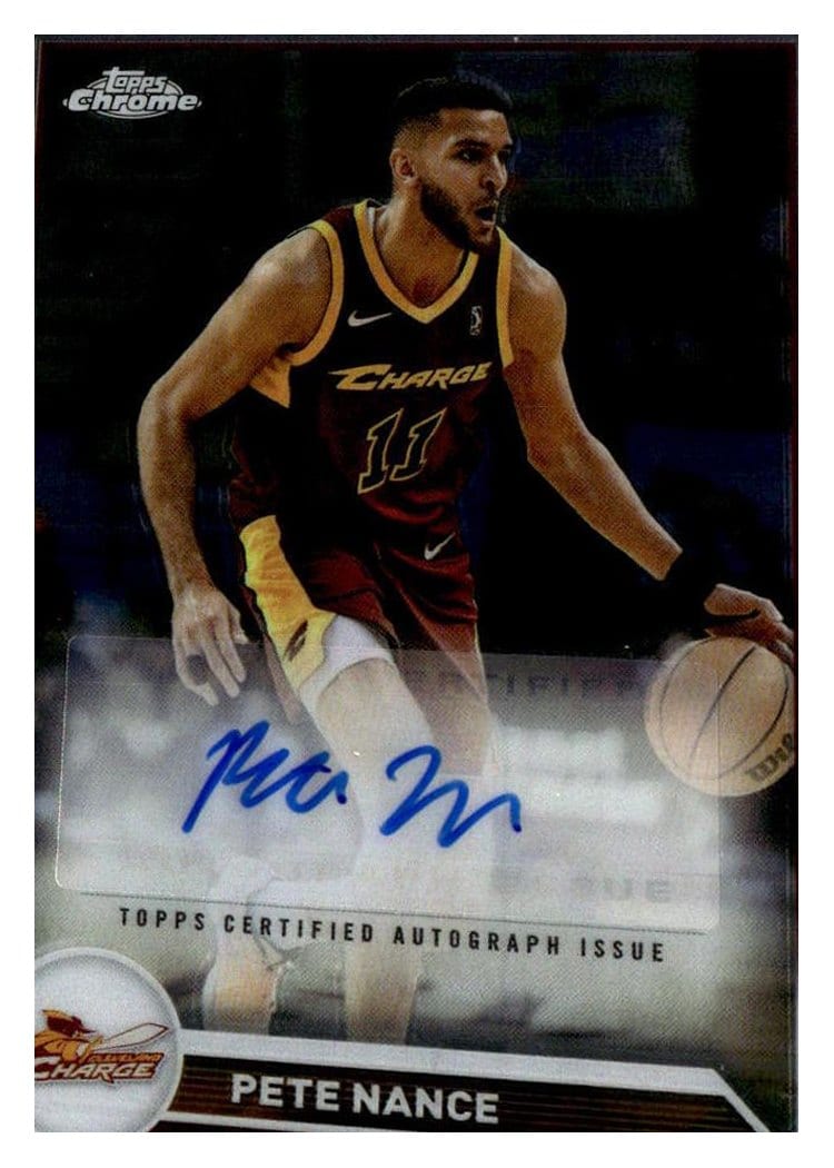 2023-24 Topps G League Chrome Autographs Pete Nance #AC-PN card