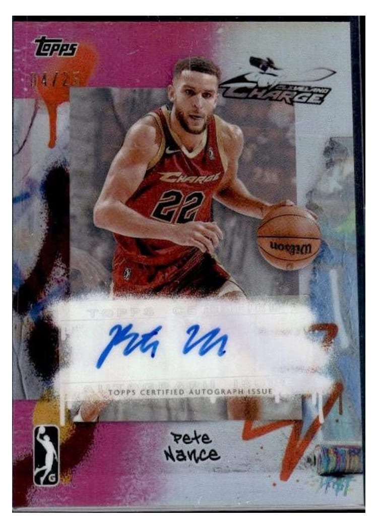 2024-25 Topps G-League Chrome Autographs Pete Nance #AU-PN card