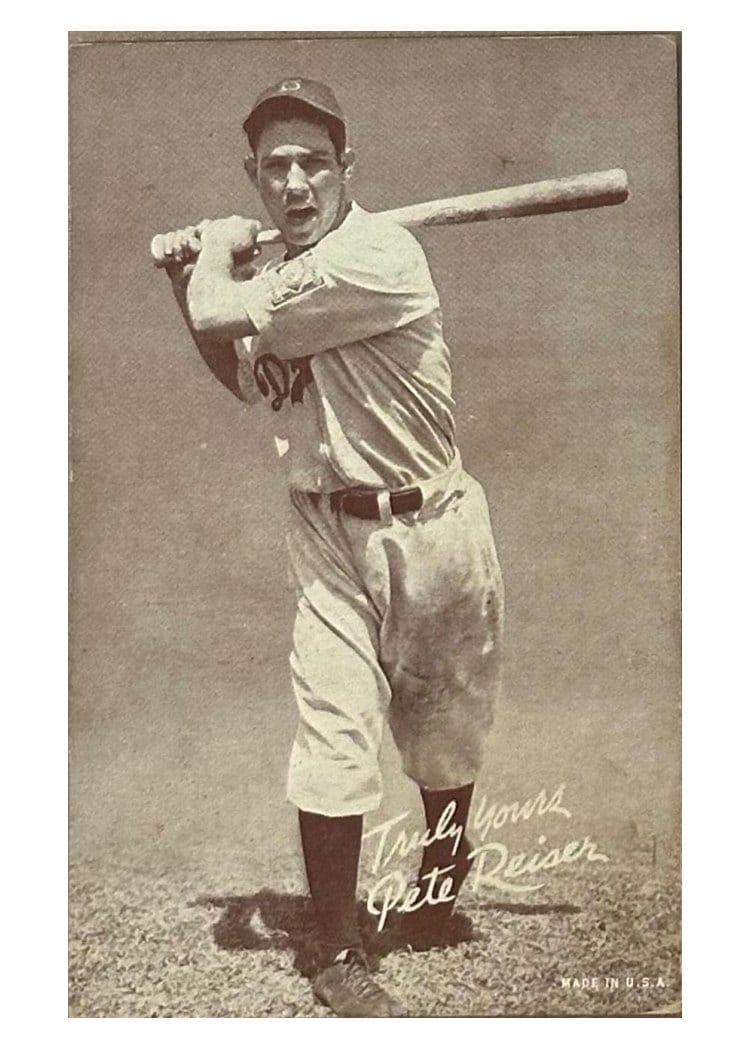 1939 Exhibits Salutation Pete Reiser card