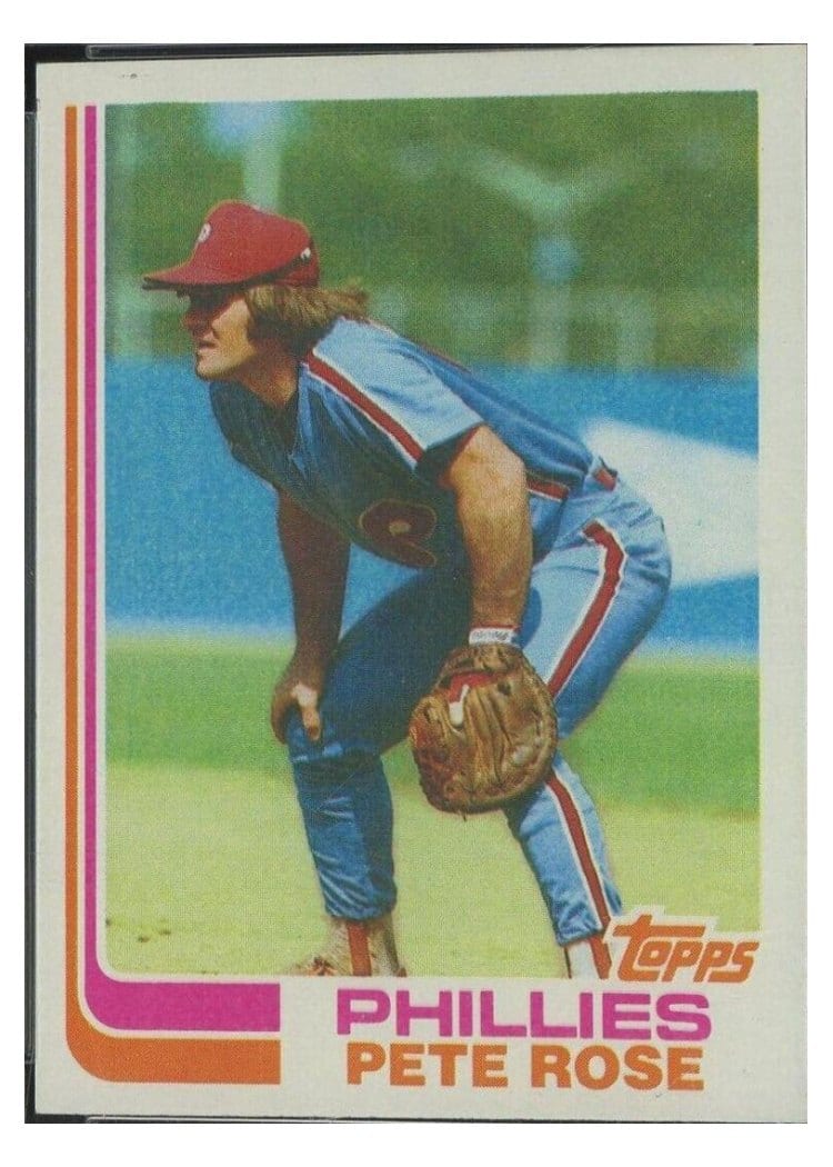 1982 Topps Pete Rose Blackless #780 card