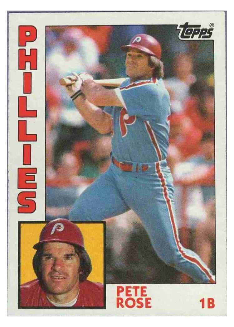1984 Topps Base Set Pete Rose #300 card
