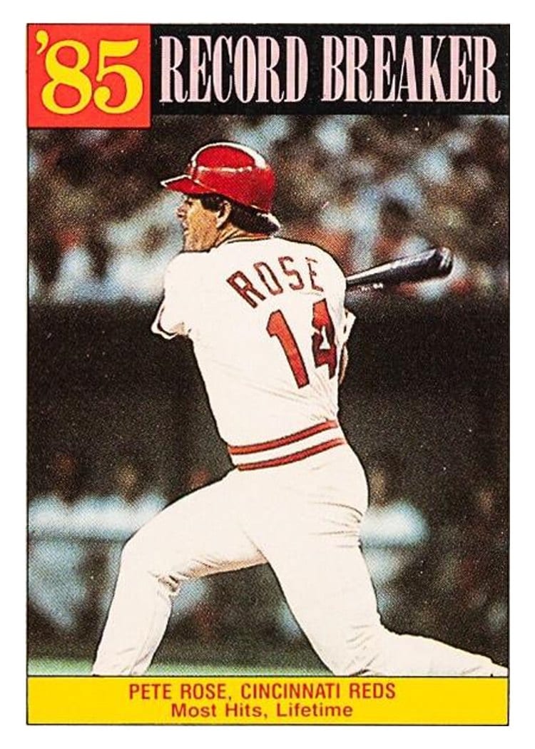 1986 Topps Pete Rose #206 card