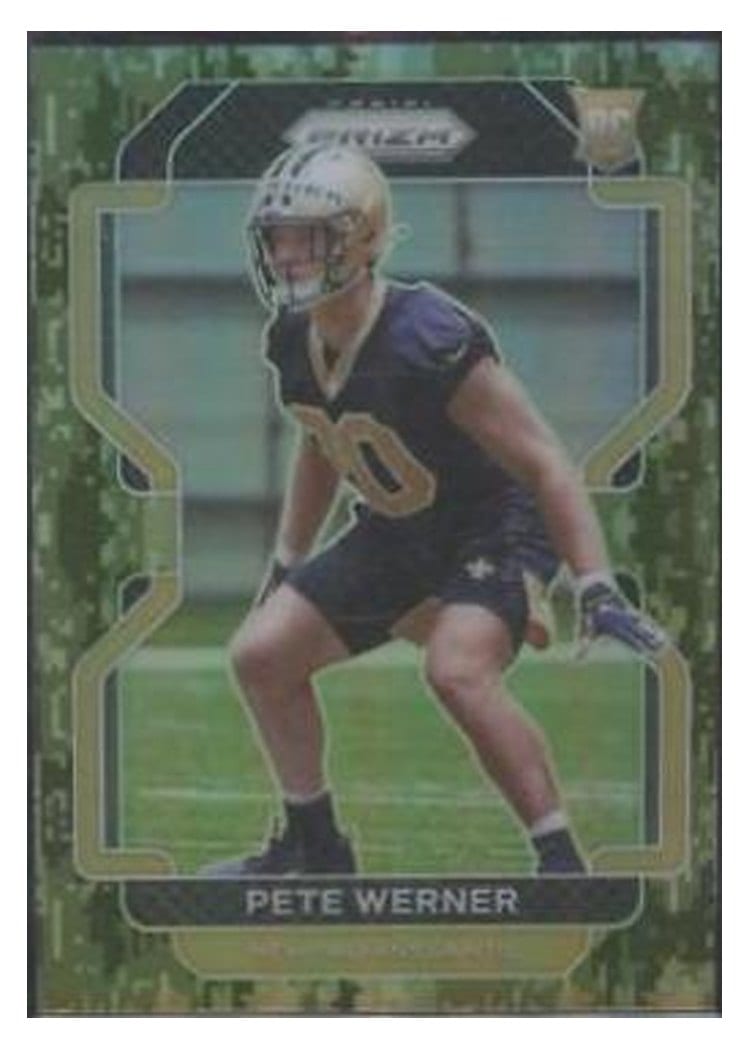 2021 Panini Prizm Base Set Pete Werner #391 card