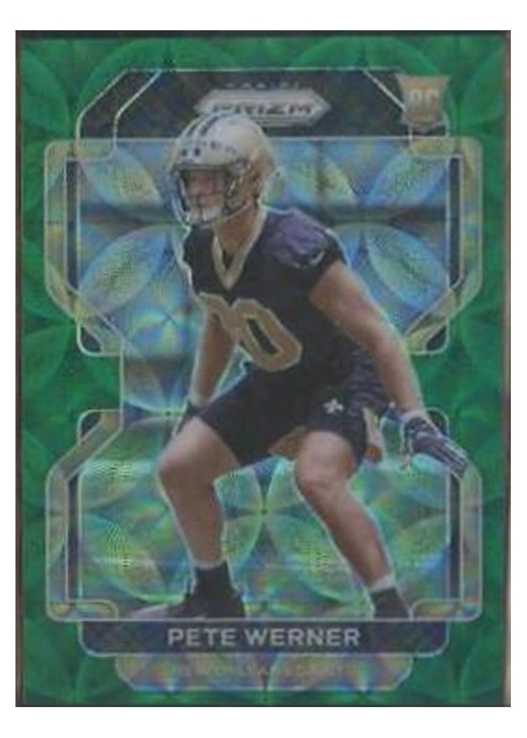 2021 Panini Prizm Base Set Pete Werner Green Scope Prizm #391 card