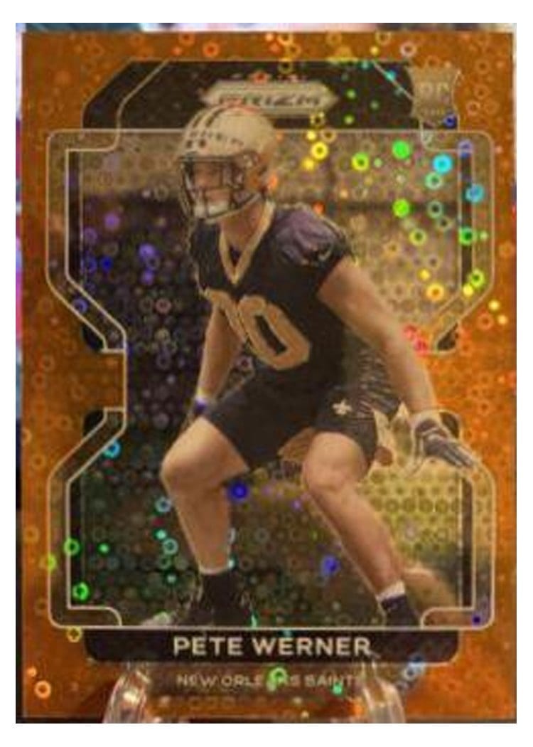 2021 Panini Prizm Base Set Pete Werner Orange Ice Prizm #391 card