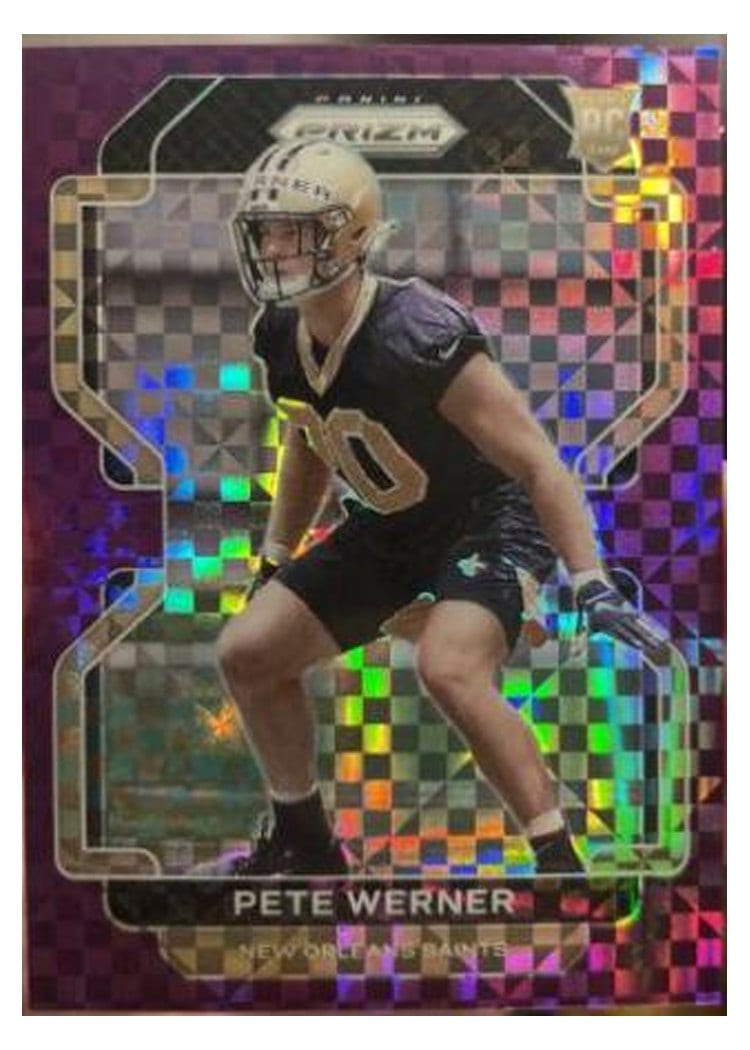 2021 Panini Prizm Base Set Pete Werner Purple Power Prizm #391 card