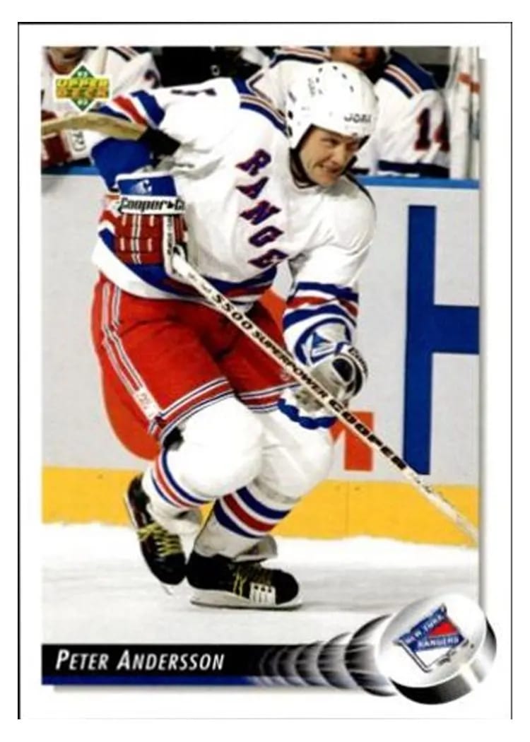 1992 Upper Deck Peter Andersson #481 card