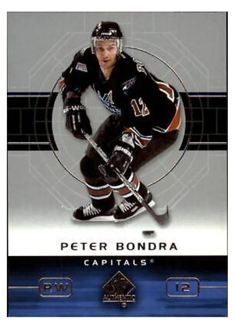 2002 SP Authentic Peter Bondra #90 card
