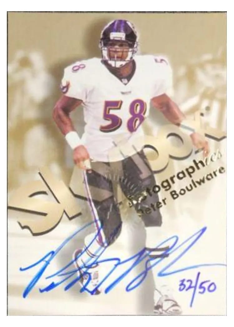 1998 Skybox Premium Autographics Peter Boulware card