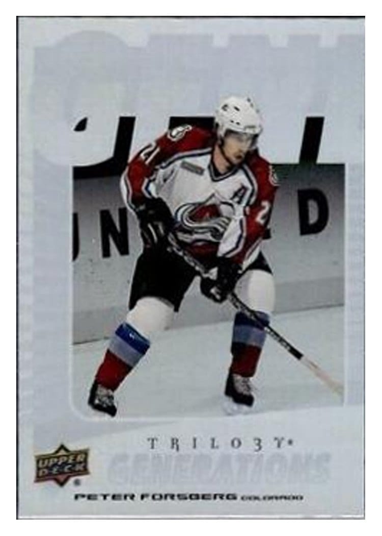 2023-24 Upper Deck Trilogy Generations Peter Forsberg #TG-11A card