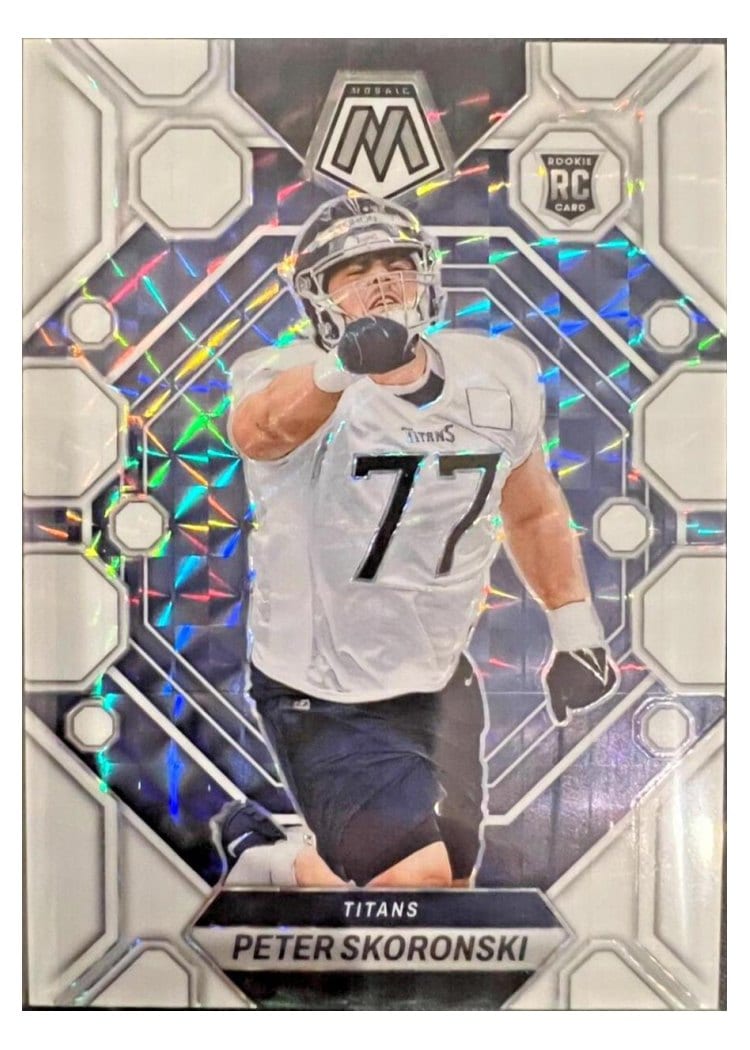 2023 Panini Mosaic Base Set Peter Skoronski White #355 card