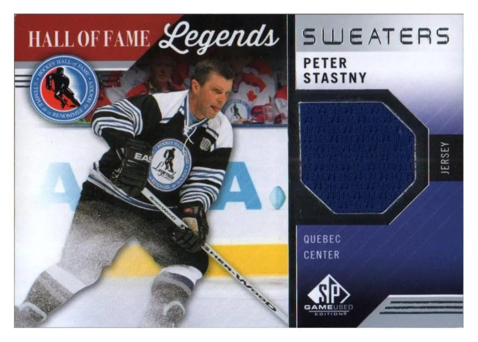2021-22 SP Game Used HOF Legends Sweaters Peter Stastny #HOF-PS card