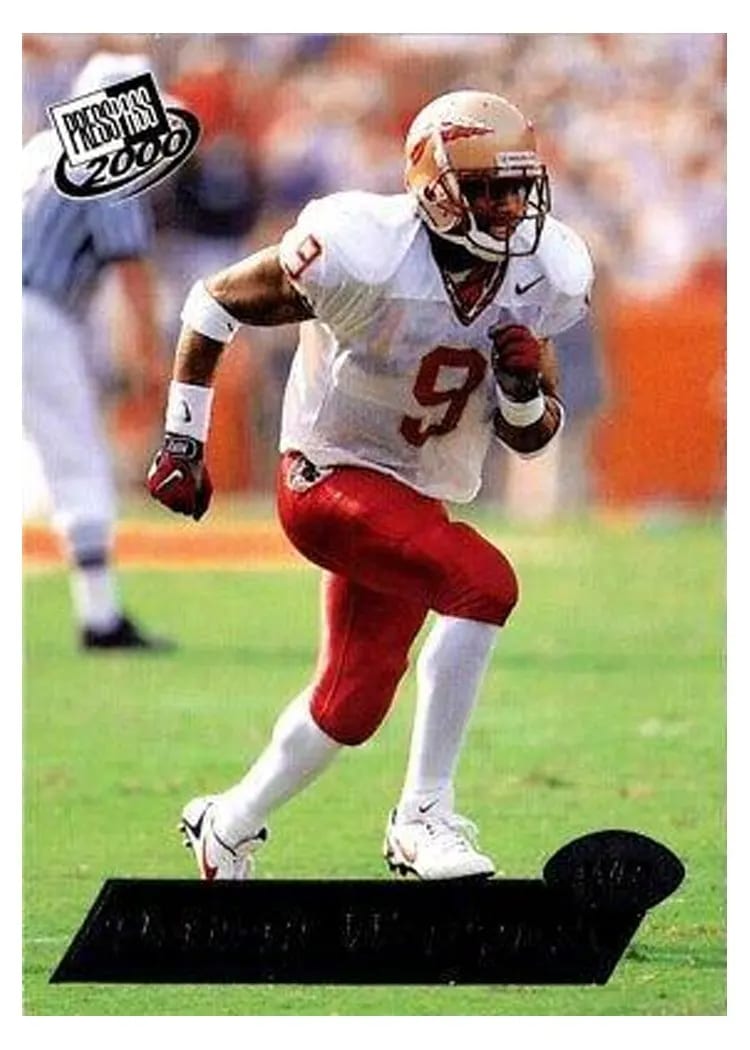 2000 Press Pass Peter Warrick #45 card