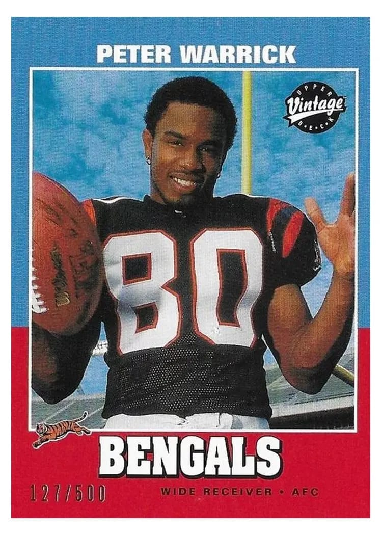 2000 Upper Deck Vintage Preview Peter Warrick #3 card