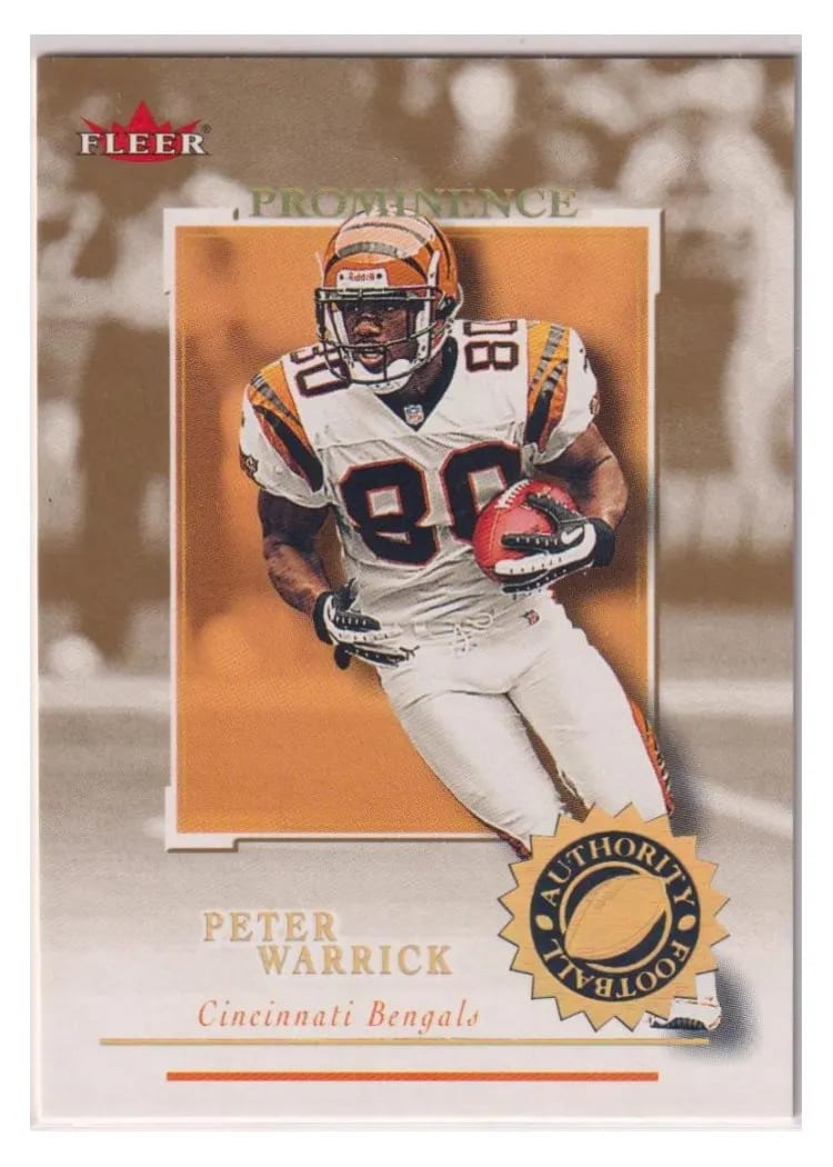 2001 Fleer Authority Peter Warrick #20 card