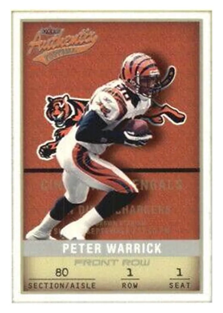 2002 Fleer Authentix Peter Warrick #23 card