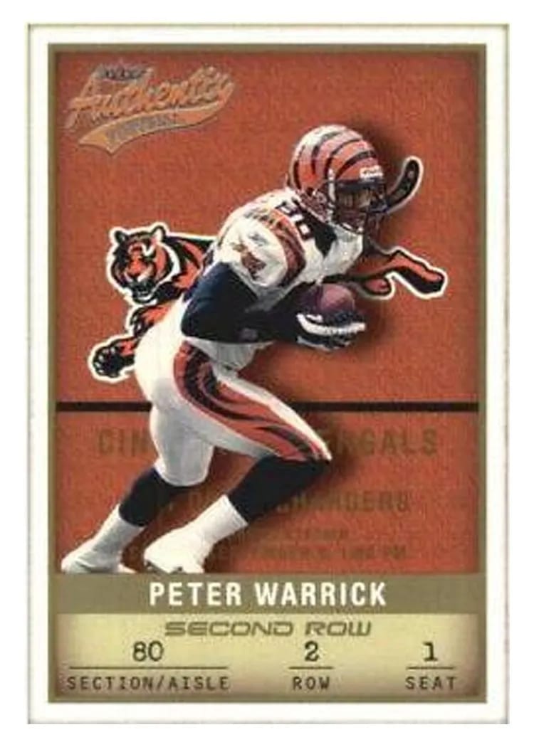 2002 Fleer Authentix Peter Warrick #23 card