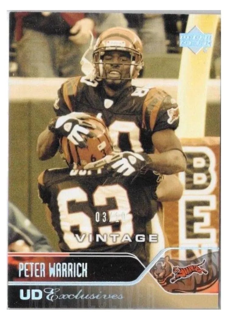 2004 Upper Deck Peter Warrick UD Exclusives Vintage #42 card
