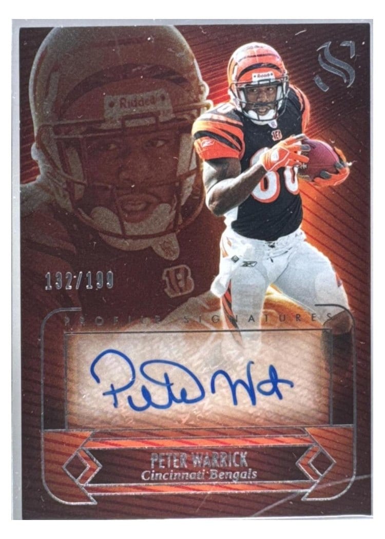 2025 Panini Silhouette Profile Signatures Peter Warrick #11 card