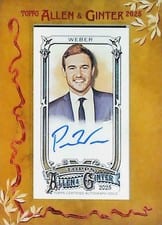 2025 Topps Allen & Ginter Framed Mini Autographs (Non-Baseball) Peter Weber #MA-PW card