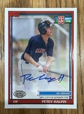 2021 Topps Pro Debut Autographs Petey Halpin #PD-184 card