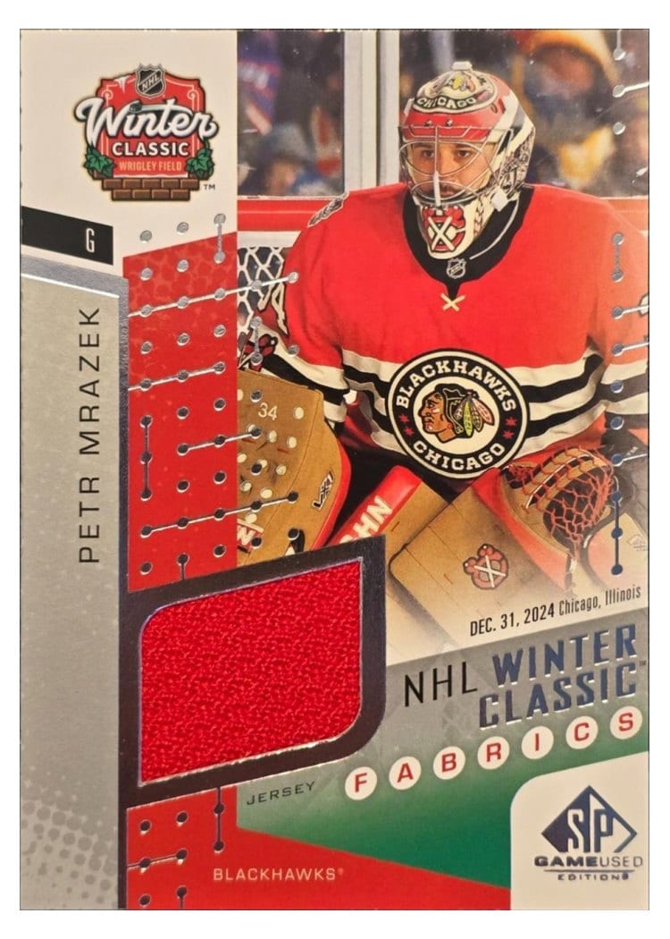 2025-26 SP Game Used 2025 Winter Classic Fabrics Petr Mrazek #WCF-13