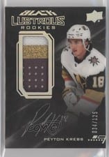2021-22 SPx 2020-21 Update - UD Black Lustrous Rookie Autograph Patch Peyton Krebs #LPA-PK