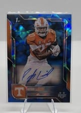 2025 Bowman University Chrome Sapphire Chrome Prospect Autographs Peyton Lewis #BCA-PLE card