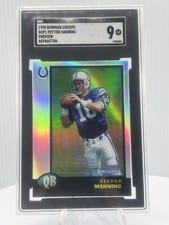 1998 Bowman Chrome Preview Peyton Manning Refractor #BCP1 card