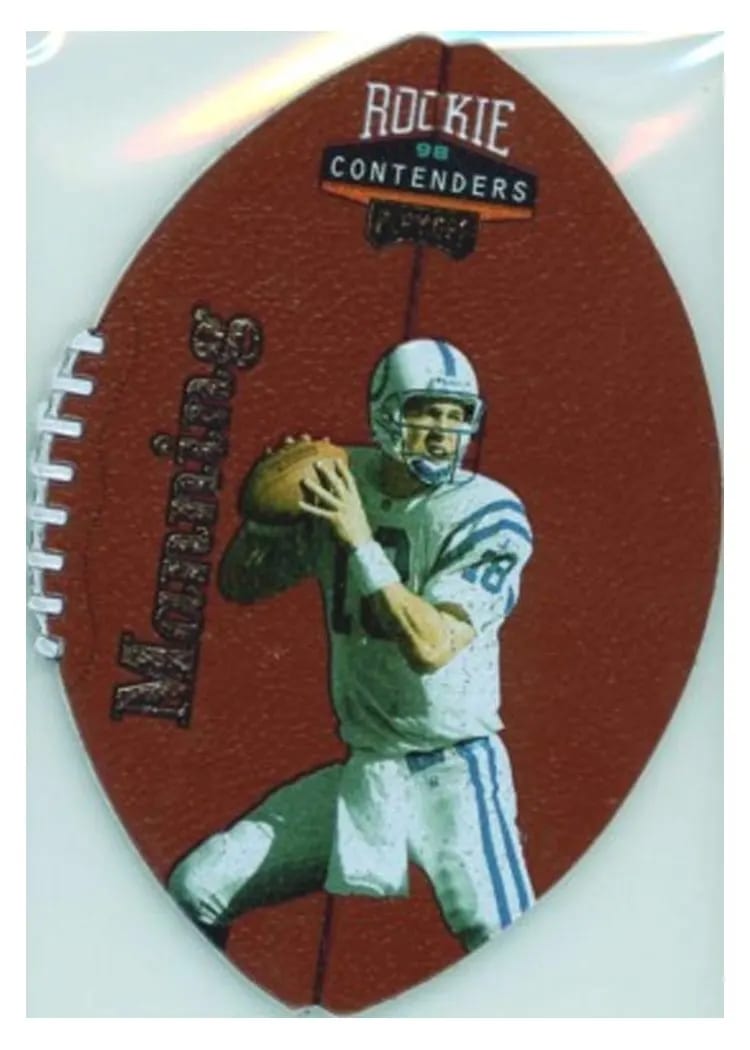 1998 Playoff Contenders Leather Peyton Manning #37 card