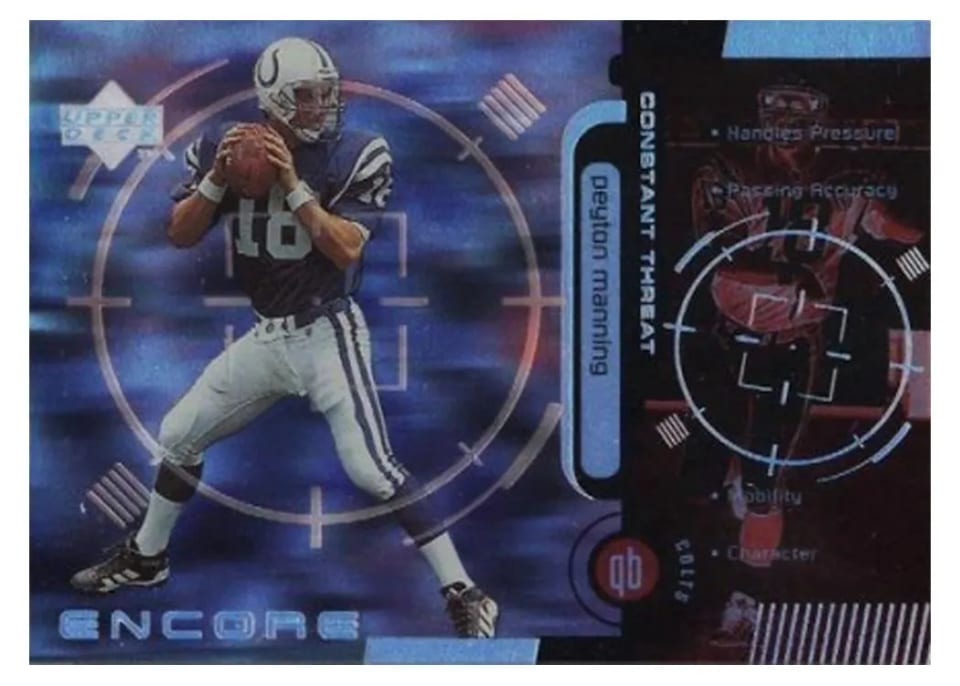 1998 Upper Deck Constant Threat Peyton Manning #CT2 card