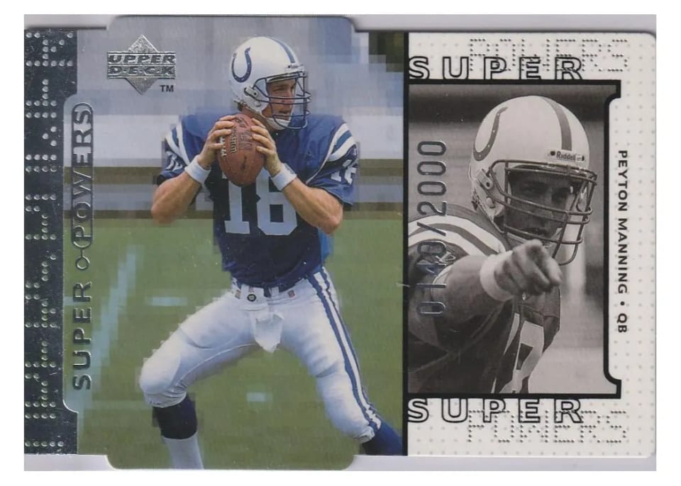 1998 Upper Deck Super Powers Peyton Manning Silver Die Cut #S16