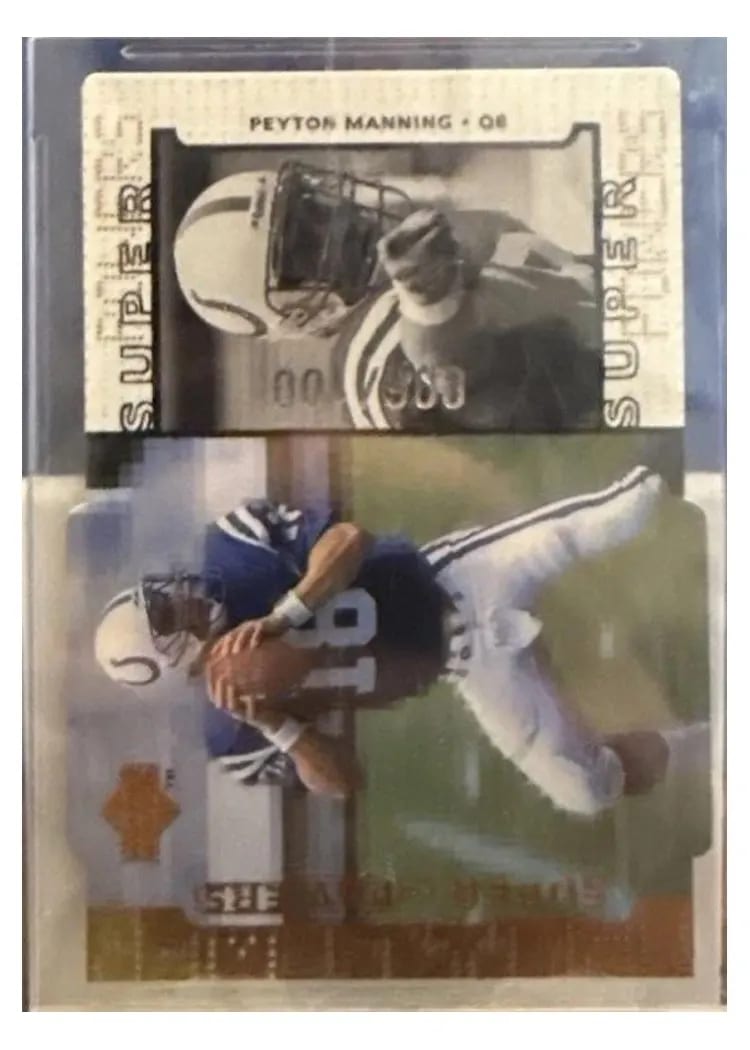 1998 Upper Deck Super Powers Peyton Manning Bronze Die Cut #S16