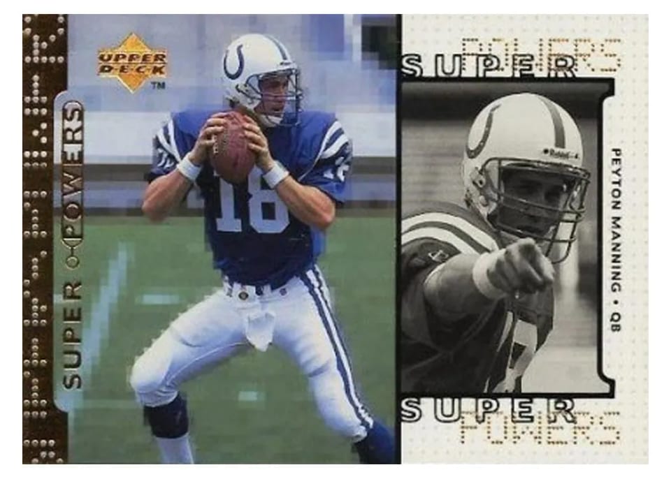 1998 Upper Deck Super Powers Peyton Manning #S16 card