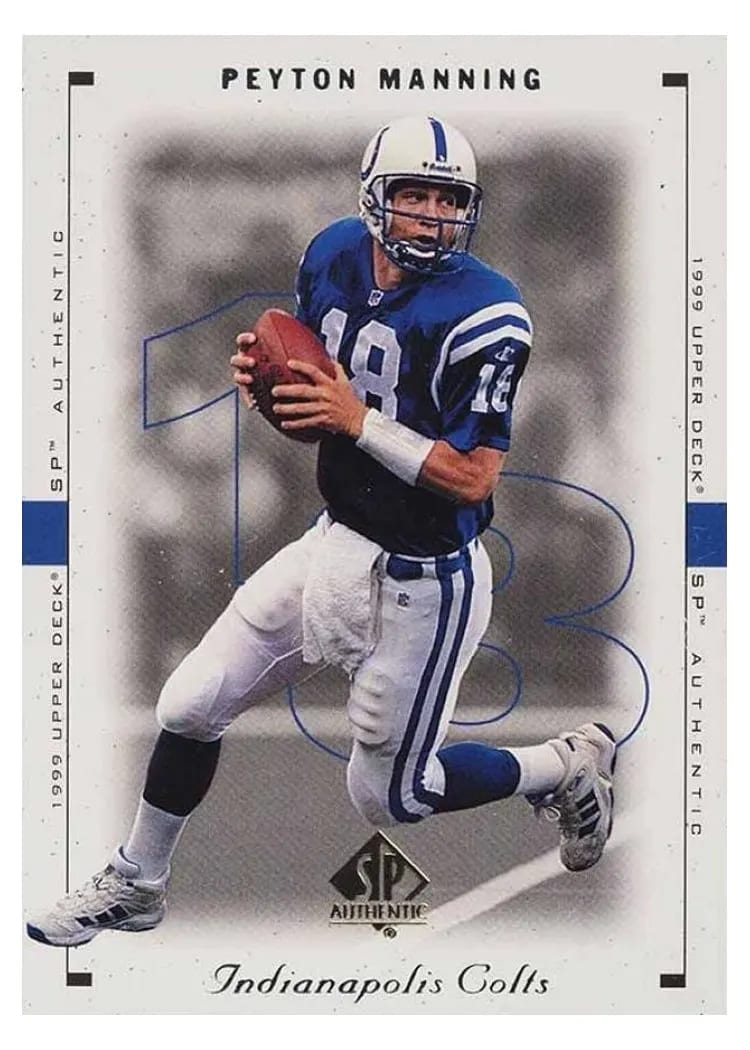 1999 SP Authentic Peyton Manning #36 card