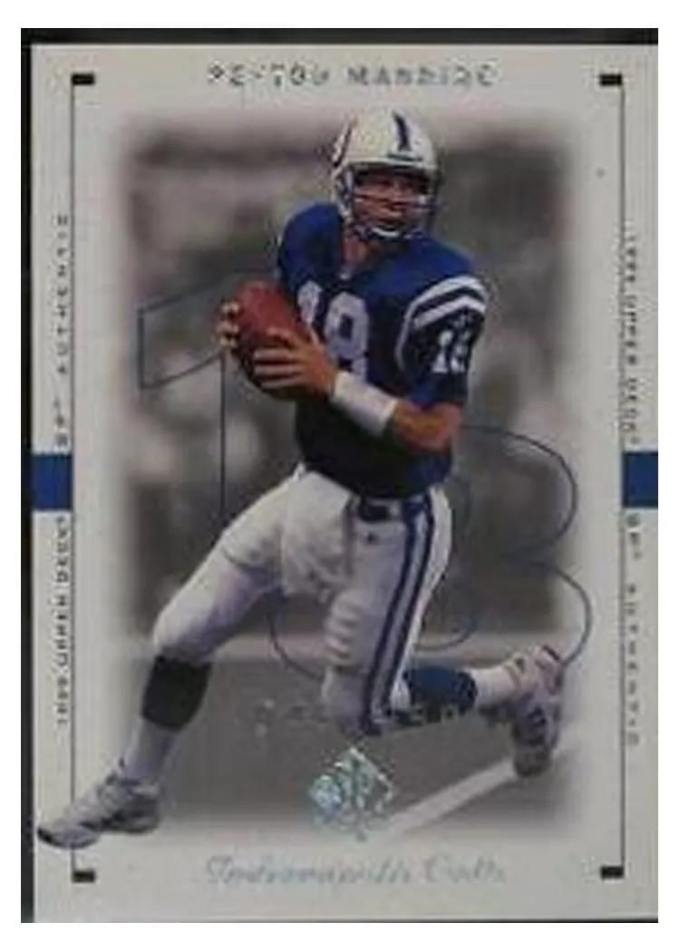 1999 SP Authentic Peyton Manning Excitement #36 card