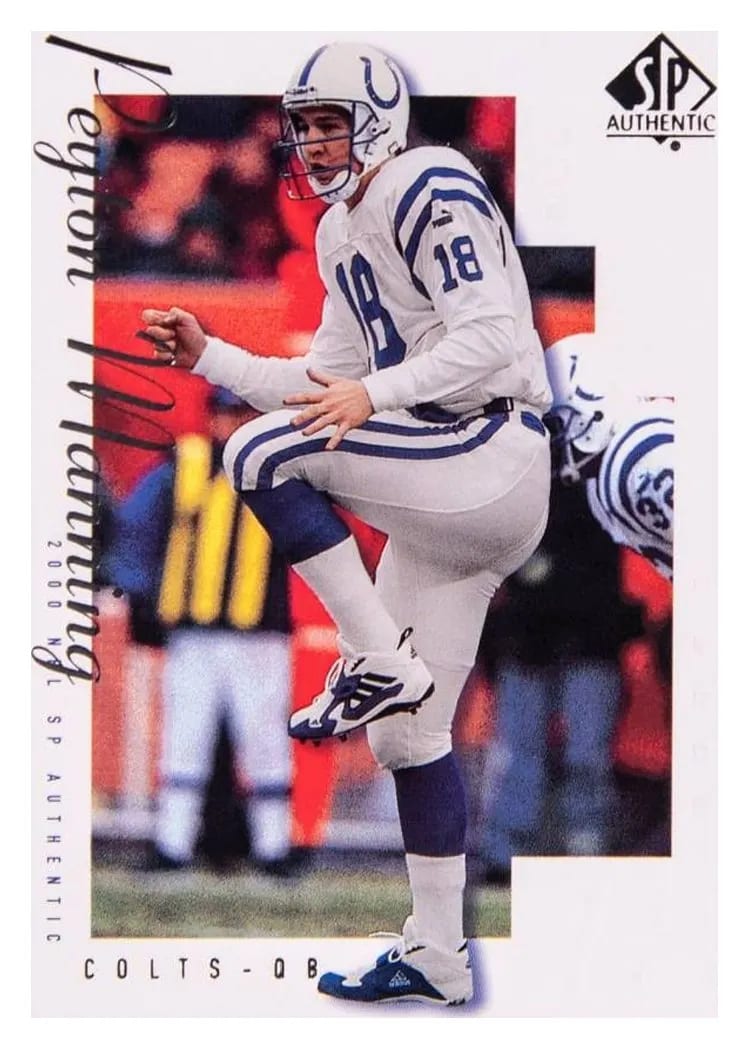 2000 SP Authentic Peyton Manning #35 card