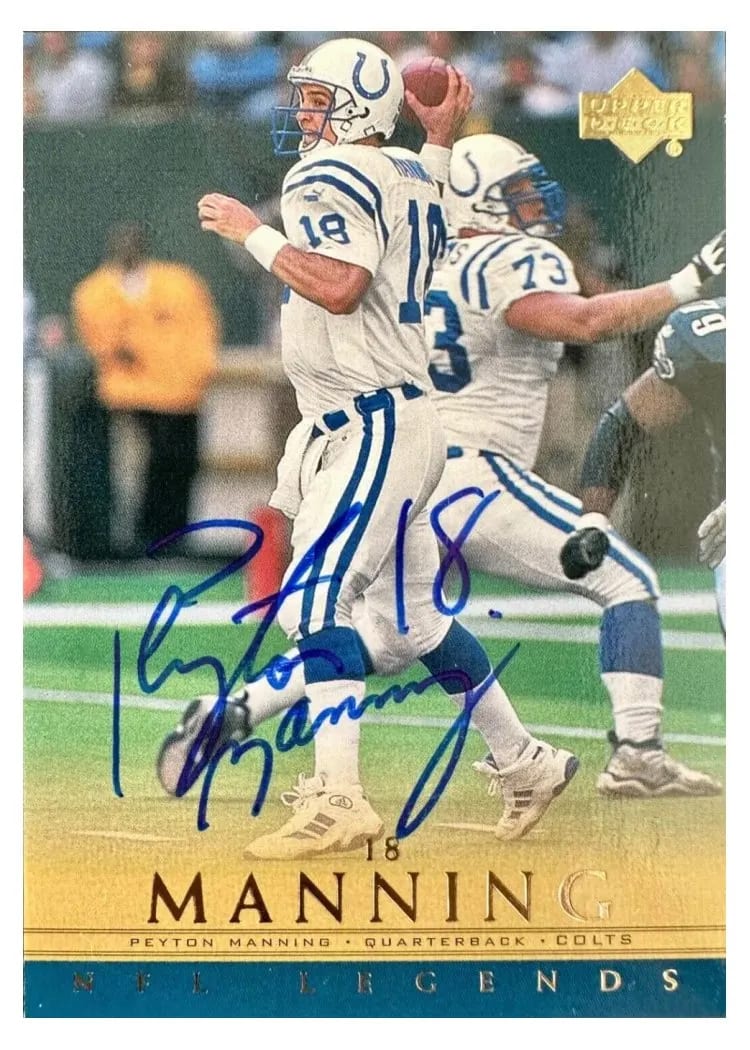 2000 Upper Deck Legends Autographs Peyton Manning card