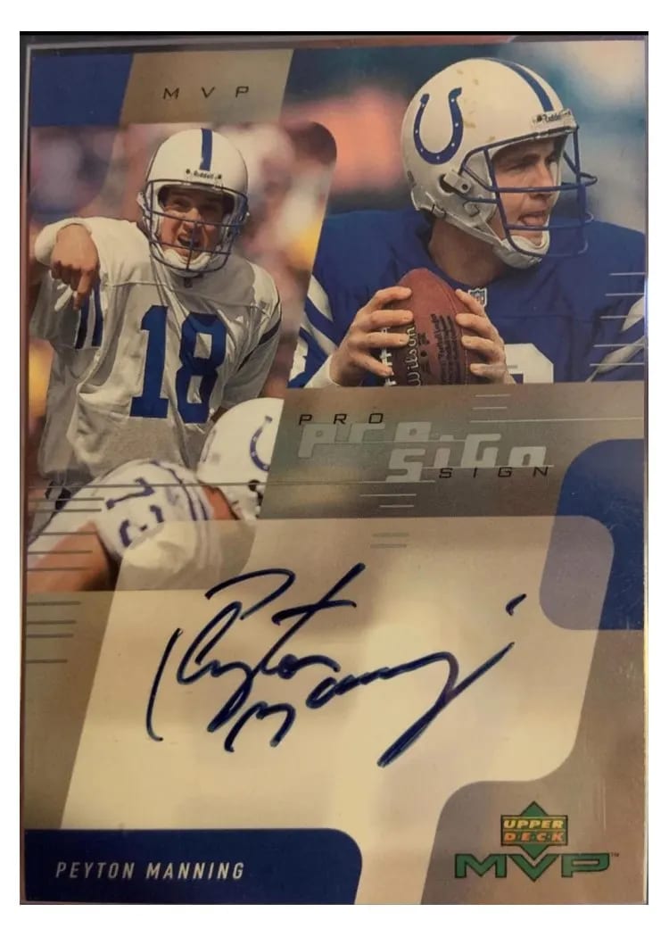 2000 Upper Deck MVP Prosign Peyton Manning #PM card