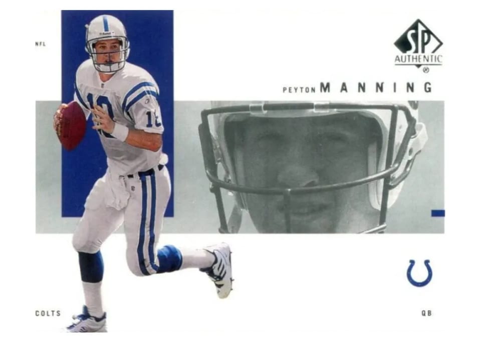 2001 SP Authentic Peyton Manning #39 card