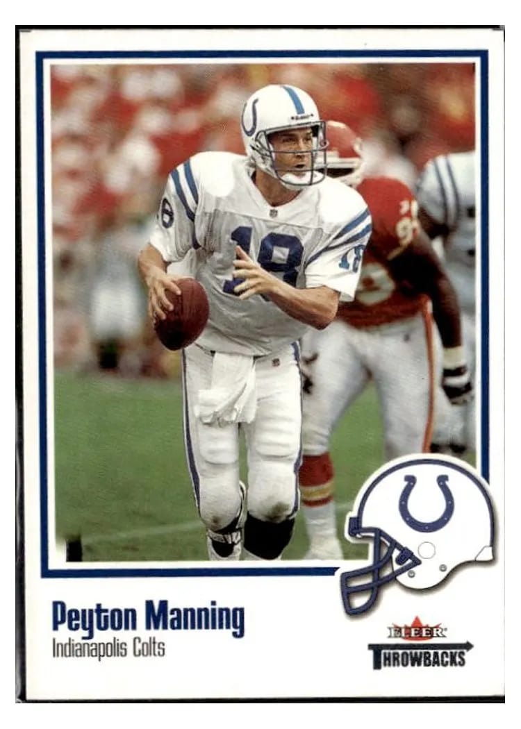 2002 Fleer Throwbacks Peyton Manning #92 card