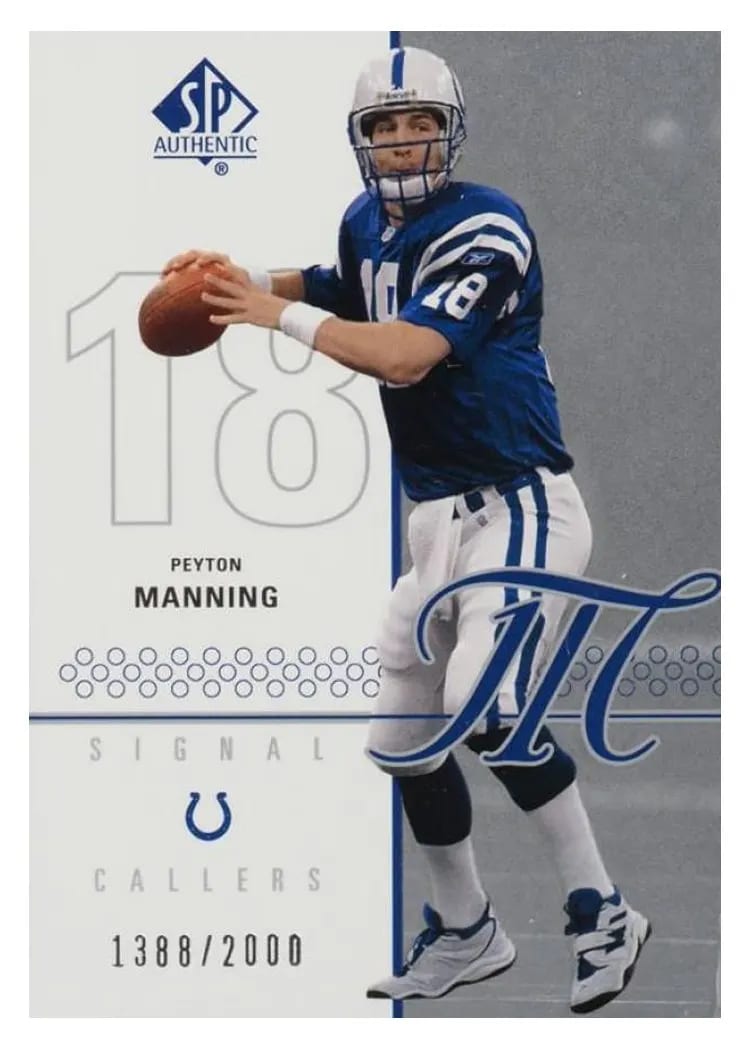 2002 SP Authentic Peyton Manning [] #104 card