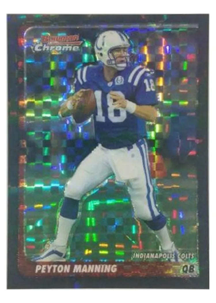2003 Bowman Chrome Peyton Manning Xfractor #38 card