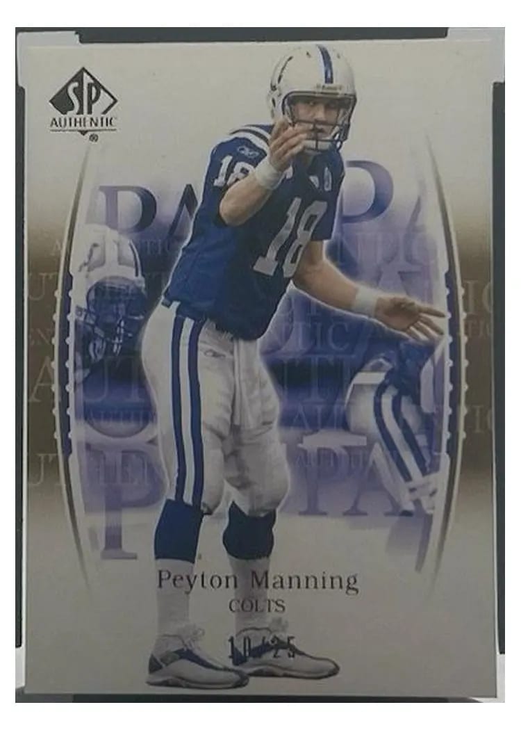 2003 SP Authentic Peyton Manning #18 card