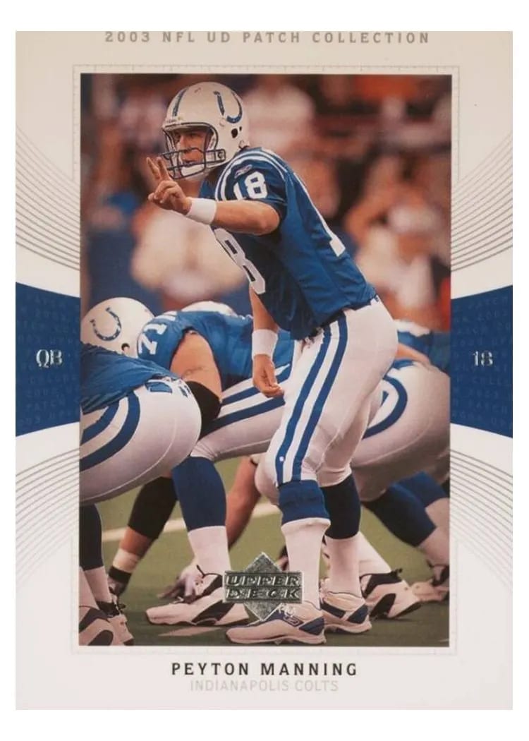2003 Upper Deck Patch Collection Peyton Manning #1 card