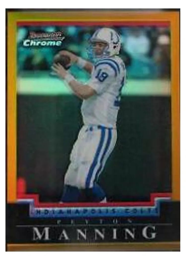 2004 Bowman Chrome Peyton Manning Gold Refractor #75 card