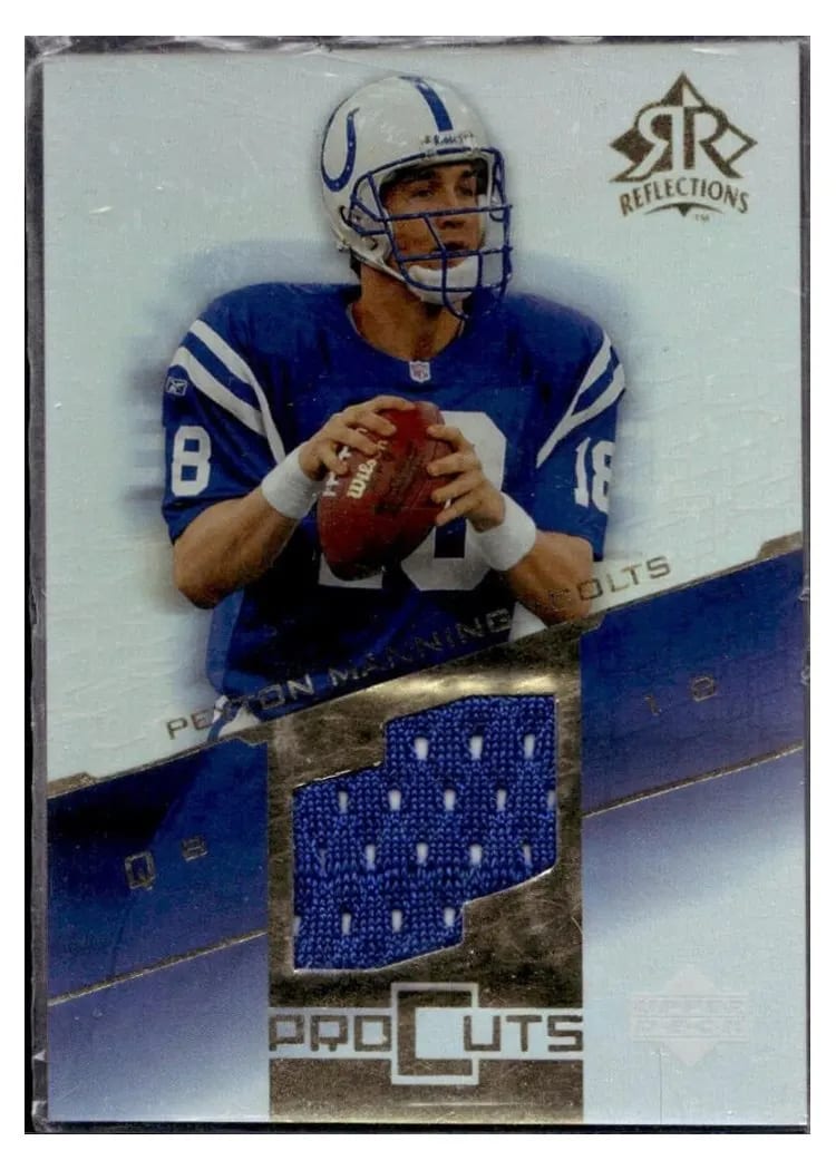 2004 Upper Deck Reflections Pro Cuts Peyton Manning #PC-PM card
